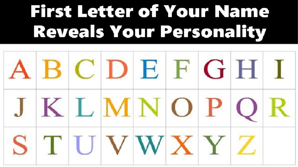 First letter of your name can reveal details of your personality