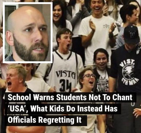 After high school students began chanting “USA” during sporting events,