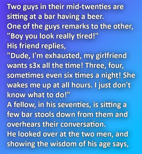 Wisdom from the Bar: A Hilarious Piece of Advice