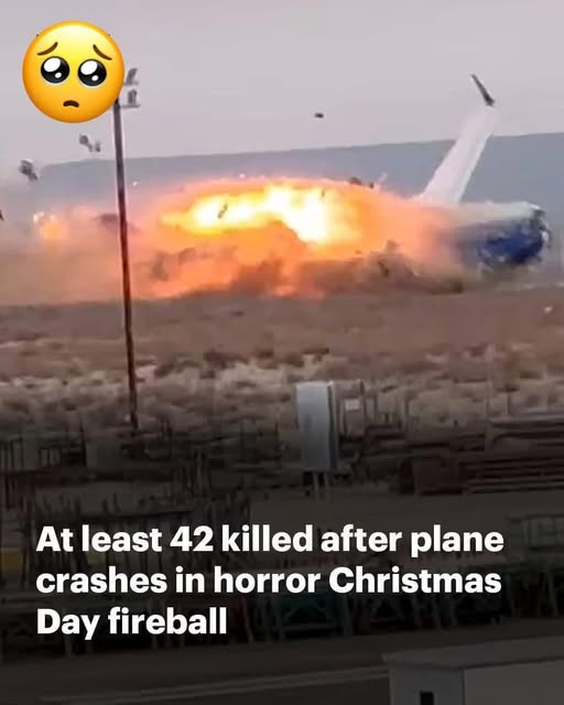 Moment plane crash lands in Kazakhstan