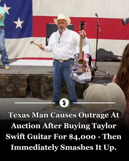 Texas Man Buys Taylor Swift Guitar For ,000 At Auction And Then Immediately Smashes Up