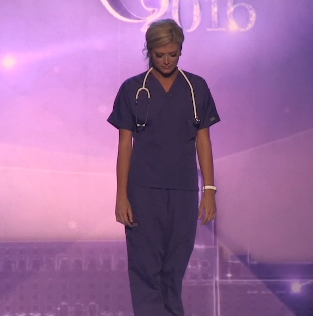 (VIDEO)Miss America Contestant Steps Onstage In Nursing Scrubs. But When She Looks Up? My Heart STOPPED!