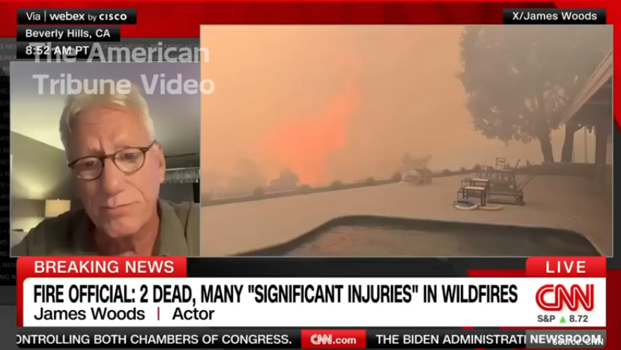 WATCH: James Woods Breaks Down Live on Air after Losing LA Home to Wildfires