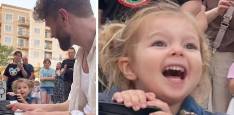 3-Year-Old Girl’s Titanic Duet With Street Pianist Leaves Everyone in Tears